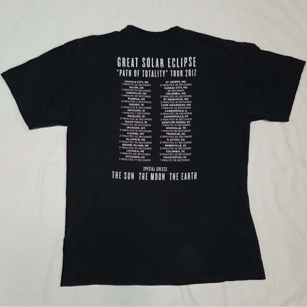 2017 Solar Eclipse T Shirt Black L - Picture 3 of 8